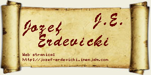 Jožef Erdevički vizit kartica